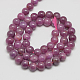 Pierre naturelle perles rondes rubis brins G-O017-6mm-06-2
