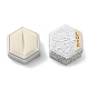 Boîtes de rangement d'anneaux en plastique hexagonaux en relief CON-P020-C01-3