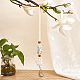 Natural Rose Quartz & Green Aventurine Pendant Decorations HJEW-WH0036-14-4