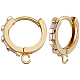 8 шт. латунные серьги-кольца ZIRC-BBC0002-15-1