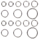 Pandahall elite 16pcs 8 styles anneaux de porte à ressort en alliage FIND-PH0007-80P-1