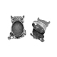 Fer réglable composants d'anneau chouette doigt vintage supports de lunette alliage cabochon PALLOY-Q300-03AS-NR-1