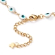 Evil Eye 304 Stainless Steel Enamel Link Chains Bracelets & Necklaces Jewelry Sets SJEW-JS01152-4