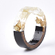 Resina epoxica & anillos de madera de ébano RJEW-S043-01B-03-3