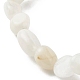 Bracelet extensible de perles de pierre de lune arc-en-ciel naturel pour elle BJEW-JB06951-09-5