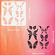 FINGERINSPIRE Fairy Wings Stencil 11.8x11.8 inch 6 Pairs Butterfly Wings Plastic PET Beautiful Butterflies Stencil Reusable Craft Stencil Template for Wall DIY-WH0391-0045-2