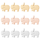 DICOSMETIC 18Pcs 3 Colors Stainless Steel Animal Pendants Elephant Jewelry Making Pendant Charms in Golden and Rose Gold Color for Jewelry Making Crafts DIY Hole: 3mm STAS-DC0006-34-1