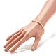 Natural Pink Opal Round Beaded Stretch Bracelet BJEW-JB07744-3