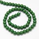 Opaque Solid Color Crystal Glass Round Beads Strands GLAA-F037-6mm-F01-3