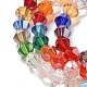 Transparentes perles de verre de galvanoplastie brins GLAA-F029-3mm-C29-3