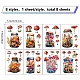 8 Sheets 8 Styles PVC Waterproof Wall Stickers DIY-WH0345-109-2