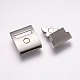 304 Stainless Steel Magnetic Clasps Rhinestone Settings STAS-E144-169P-3