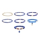 Set di braccialetti elastici con perline miste naturali e sintetiche in stile 7 pz 7 e semi di vetro BJEW-JB08892-04-4