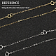 SUNNYCLUE 6Pcs 3 Size 925 Sterling Silver Chain Extender with Clasps & Curb Chains Necklace Extenders Necklace Bracelet Anklet Extension Link Chains for Beginners DIY Necklace Jewellery Making Crafts FIND-SC0001-62-4