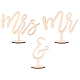 Mr & mrs sign conjunto de señalización de boda de madera DIY-WH0292-84-1
