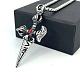 Ожерелья с подвеской в виде меча из нержавеющей стали с рубиновыми стразами для женщин и мужчин JN9804-3