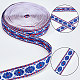Gorgecraft 10m Ethno-Stickerei-Polyesterbänder OCOR-GF0002-37-6