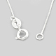 925 collier pendentif cage en argent sterling NJEW-S415-06-6