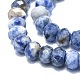 Natürliche blaue Fleck Jaspis Perlen Stränge G-F715-090-3