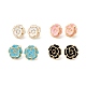Flower Enamel Stud Earrings for Women EJEW-I684-07G-RS-1