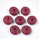 Painted Natural Wood Beads WOOD-T021-18B-1