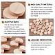 NBEADS 200 Pcs Unfinished Round Wooden Discs WOOD-WH0030-11-4