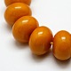Buddhist Jewelry Beaded Findings Resin Imitation Beeswax Rondelle Bead Strands RESI-L002-B03-2