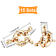 SUPERFINDINGS 15 Sets Brass Spring Ring Clasps with Hanger Links 18K Gold Plated Round Close Ring Clasp Findings 11.5mm Jewelry Connector Clasp for DIY Necklaces Anklets Jewelry Making KK-FH0003-06-5