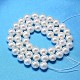 Round Shell Pearl Bead Strands BSHE-L011-8mm-A013-3