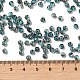 Perles de rocaille en verre de couleurs intérieures transparentes SEED-H002-A-C223-4