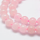 Rosa naturale fili di perle di quarzo X-G-G664-01-3