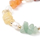 Natural Mixed Stone Chips Beaded Bracelets for Women BJEW-JB08715-4