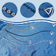 Gorgecraft 2 paires 2 couleurs chaîne en laiton strass réglable bretelles de soutien-gorge antidérapantes DIY-GF0007-71-6