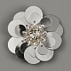 Аппликации из бисера из пвх в форме цветка/блестки DIY-WH0308-287G-1