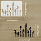 Plantillas de plantillas de pintura de dibujo reutilizables de plástico grande DIY-WH0202-473-2