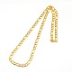 Fashionable 304 Stainless Steel Figaro Chain Necklaces for Men STAS-A028-N015G-1