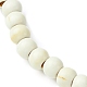 Женские эластичные браслеты из синтетического говлита с плоскими круглыми бусинами BJEW-JB09717-09-3