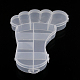 Des conteneurs de stockage de perles pieds en plastique CON-Q023-22-1