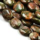 Hebras de cuentas de piedras preciosas de jaspe natural G-E247-28-20x15mm-1