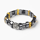 Natural Gemstone Beads Stretch Bracelets BJEW-JB03240-2