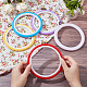 Nbeads 5 Pcs 5 Styles Plastic Cross Stitch Embroidery Hoops FIND-NB0001-33-3