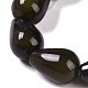 Нити бусин из натурального зеленого агата (окрашенные и нагретые) G-P521-D01-01A-2