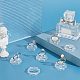Présentoirs ronds à anneau simple en acrylique transparent RDIS-WH0016-01B-4
