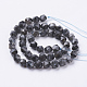 Natural Black Larvikite Beads Strands G-J376-47A-8mm-2