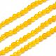 Natural Yellow Agate Beads Strands G-J002-03G-1