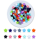 CHGCRAFT 84Pcs 14 Colors Silicone Star Beads Mini Star Shape Loose Bead Soft Colorful Spacer Beads for DIY Bracelet Necklace Jewelry Making SIL-CA0001-26-1