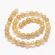 Chapelets de perles en quartz rutiles d'or naturel G-F514-01-8mm-2