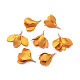 アイアン製ビッグサイズペンダントトップ  絹糸で  花  ゴールドカラー  ミックスカラー  55~60x35~46mm  穴：3mm IFIN-G081-B-2