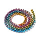 Chapelets de perles en hématite synthétique sans magnétiques G-N337-04-2