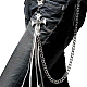 Punky cadenas pantalones de cuero giro hierro AJEW-O019-05C-2